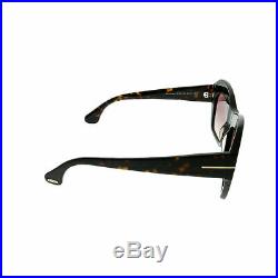 Tom Ford Emmanuelle TF 534 52F Drk Havana Plastic Sunglasses Brown Gradient Lens