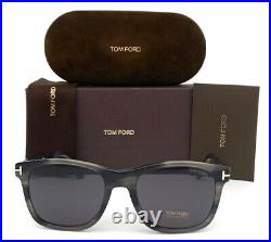 Tom Ford Eric FT0595 20A Stripped Gray Palladium / Smoke 55mm Sunglasses TF0595