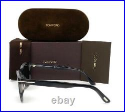 Tom Ford Eric FT0595 20A Stripped Gray Palladium / Smoke 55mm Sunglasses TF0595