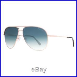 Tom Ford Erin TF466 29P Gold Blue Gradient Aviator Sunglasses