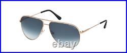 Tom Ford Erin sunglasses FT0466/S 29P 61 Gold Blue Gradient GENUINE Aviator