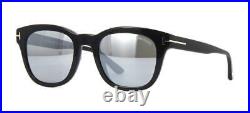 Tom Ford Eugenio FT0676 01C Black Sunglasses Sonnenbrille SilverMirror Lens 52mm