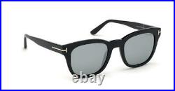 Tom Ford Eugenio FT0676 01C Black Sunglasses Sonnenbrille SilverMirror Lens 52mm