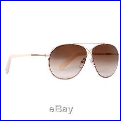 Tom Ford Eva TF 374 28G Rose Gold Brown Women's Aviator Sunglasses