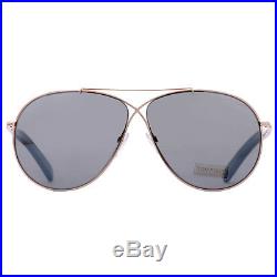 Tom Ford Eva TF 374 28Q Rose Gold Gray Women's Aviator Sunglasses
