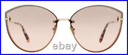 Tom Ford Evangeline Sunglasses TF1106 28U Gold/Rose Havana 63mm FT1106 Tom Ford Evangeline Sunglasses TF1106 28U Gold/Rose Havana 63mm FT1106