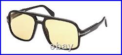 Tom Ford FALCONER-02 FT0884 BLACK/BROWN YELLOW 60/18/140 unisex Sunglasses