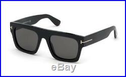 Tom Ford FAUSTO FT 0711 BLACK/SMOKE unisex AUTHENTIC Sunglasses