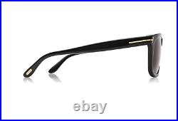 Tom Ford FT 0336 Leo 01V Black/Blue Square Men's Sunglasses