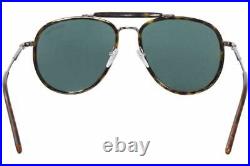 Tom Ford FT 0666 52N Dark Havana Green Lens Sunglasses 58mm New Authentic