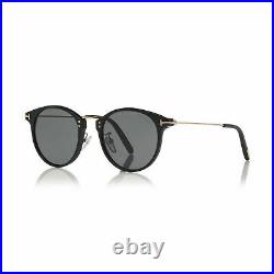 Tom Ford FT 0673 01A Shiny Black/ Smoke Lens Sunglasses 51mm New Authentic