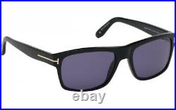 Tom Ford FT 0678 01V Shiny Black/ Blue Lens Sunglasses 58mm New Authentic 58mm
