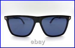 Tom Ford FT 0832 -N 01A Fletcher Sunglasses Black with Blue Lenses
