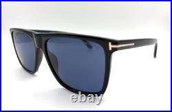 Tom Ford FT 0832 -N 01A Fletcher Sunglasses Black with Blue Lenses