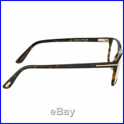 Tom Ford FT 5295 052 Dark Havana Plastic Rectangle Eyeglasses 56mm