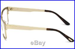 Tom Ford FT 5475 32E Eyeglasses Rectangular Gold Brown Frame Clip Sunglasses New
