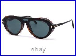 Tom Ford FT 5760-B 001 Clip On Eyeglasses Sunglasses Black/Havana 55mm Authentic