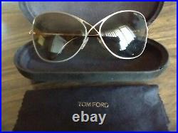 Tom Ford FT0250 Colette 28F Shiny Rose Gold Sunglasses
