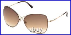 Tom Ford FT0250 Colette Sunglasses Women Butterfly 63mm New 100% Authentic