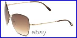 Tom Ford FT0250 Colette Sunglasses Women Butterfly 63mm New 100% Authentic