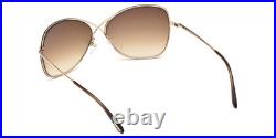 Tom Ford FT0250 Colette Sunglasses Women Butterfly 63mm New 100% Authentic