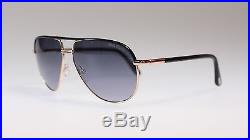 Tom Ford FT0285 01B Shiny Black/Gradient Smoke Aviator Women's Sunglasses 61mm