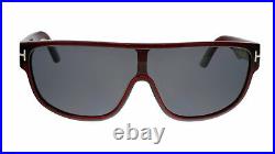Tom Ford FT0292/S 69A Wagner Burgundy Shield Rectangular Sunglasses