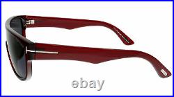 Tom Ford FT0292/S 69A Wagner Burgundy Shield Rectangular Sunglasses