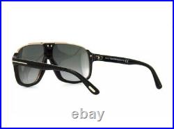 Tom Ford FT0335 TF 335 Eliott 01P Shiny Black Gold Grey Gradient Men Sunglasses