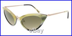 Tom Ford FT0349/S 64J Grace Olive Horn Cateye Sunglasses