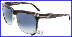 Tom Ford FT0366/S 60B Thea Brown Horn Clubmaster Sunglasses