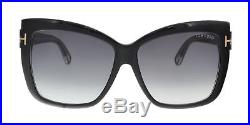 Tom Ford FT0390/S 01B IRINA Black Oversized Cateye Sunglasses