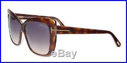 Tom Ford FT0390/S 53F IRINA Medium Havana Oversized Cateye Sunglasses