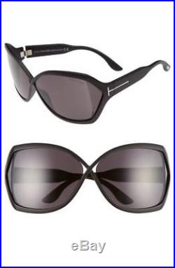 Tom Ford FT0427W02A Women's Sunglasses Matte Black Oversized Frame Smoked Lens