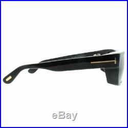 Tom Ford FT0440 01A Black Full Rim Rectangular 100% UV Gray Lens Men Sunglasses