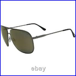 Tom Ford FT0451/S 09C Dominic Matte Gunmetal Grey Gold Mirror Mens Sunglasses
