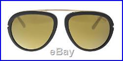 Tom Ford FT0452/S 02G STACY Matte Black Oval Sunglasses