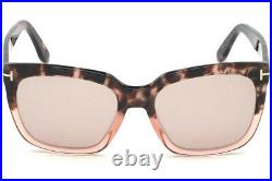 Tom Ford FT0502 55G Havana Rectangle Amarra Sunglasses