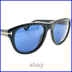 Tom Ford FT0520 Benedict Mens Plastic Sunglass 01V Shiny Black 53-20 Italy