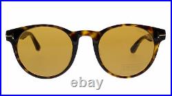 Tom Ford FT0522-F 56E Brown Havana Round Palmer Sunglasses