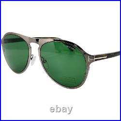 Tom Ford FT0525 BRADBURRY Mens Metal Sunglass 14N Shiny Light Ruthenium 56-18