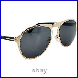 Tom Ford FT0525 BRADBURRY Mens Metal Sunglass 28A Shiny Rose Gold 56-18 Italy