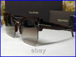 Tom Ford FT0552W Savannah Clubmaster Havana Frame Brown Len Sunglasses 55 22 140