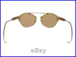 Tom Ford FT0631 45E Farrah-02 Light Brown/Gold Round Sunglasses