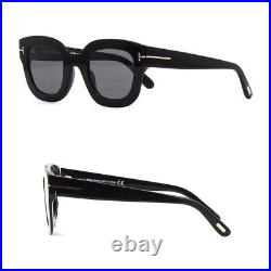 Tom Ford FT0659 01A 0659 Black Frame Smoke Grey Lens Sunglasses New 48mm