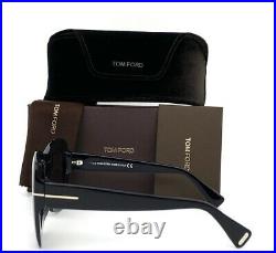 Tom Ford FT0664 01C Shiny Black / Smoke Mirror 55mm Sunglasses TF0664