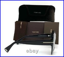 Tom Ford FT0664 01C Shiny Black / Smoke Mirror 55mm Sunglasses TF0664