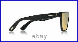 Tom Ford FT0709 01G 0709 Sunglasses Black Brown Mirrored Lens New Authentic