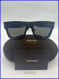 Tom Ford FT0711 01A Fausto Geometric Ace Sunglasses Black/Smoke
