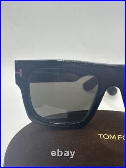 Tom Ford FT0711 01A Fausto Geometric Ace Sunglasses Black/Smoke